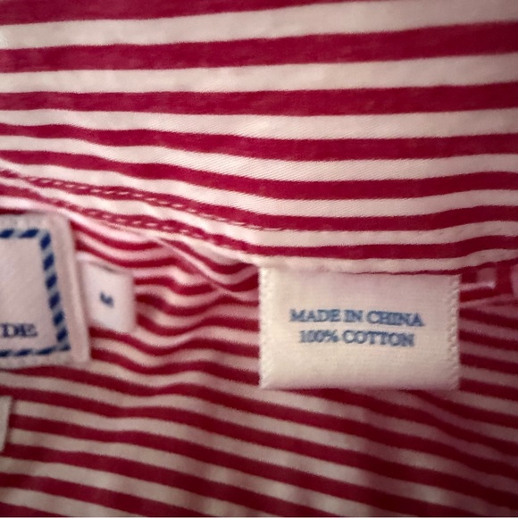 Southern‎ Tide Men’s Red Gingham Button Down Shirt Medium Trim Fit Cotton - Picture 7 of 8